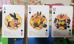 Lot Of 3 Tepig Line Pokemon Japanese Black Kyurem 2 Poker Playing Card 2012 NM - Image 1