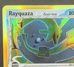 2006 Pokemon Delta Species EX Holon Phantoms RAYQUAZA 16/110 Holo Foil MP - Image 3