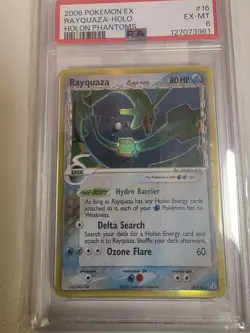Pokemon PSA 6 2006 Holon Phantoms Rayquaza Delta Species Holo 16/110 EN - Image 1