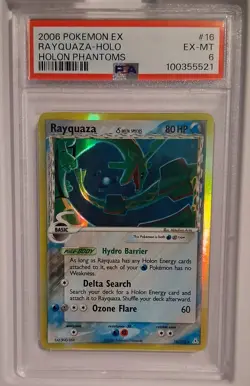 EX Holon Phantoms Rayquaza Delta Species 16/110 Holo PSA 6 1 Mil Cert! 🐉 - Image 1