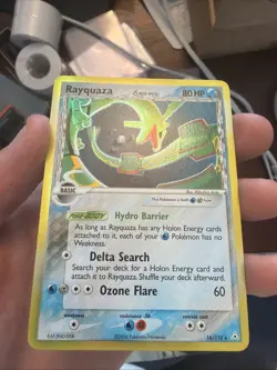 Pokemon TCG Rayquaza Delta Holo Card 16/110 Species Holo Rare EX Holon Phantoms - Image 1
