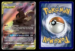 Marshadow & Machamp GX 199/214 Ultra Rare Unbroken Bonds Pokemon Card - Image 1