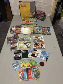 Pokemon Trading Card Collection TCG Over 800 Cards W/ Binders , Guides & Tin - Image 1