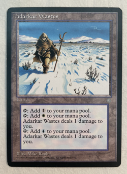 1x Adarkar Wastes Ice Age MTG Magic the Gathering MP - Image 1
