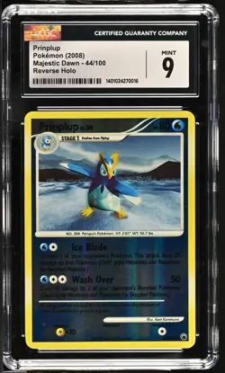 *POP 13* CGC 9 Majestic Dawn 44/100 Prinplup Reverse Holo Pokemon 2008 MINT - Image 1