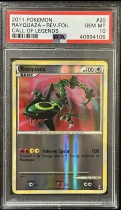 2011 Pokemon Call of Legends Rayquaza Reverse Holo #20/95 PSA 10 POP 9 - Image 1