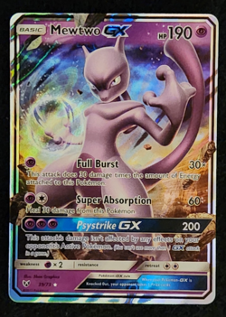 2017 Pokemon Shining Legends Mewtwo GX #39/73 Holo Foil EX-NM - Image 1