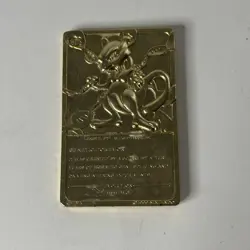 1999 MewTwo Pokemon 24K Gold Plated Trading card Limited Edition Burger King - Image 2