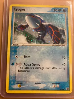 Pokemon Kyogre ex 6/106 EX Emerald Holo Rare 2005 Basic 80 HP - Image 1
