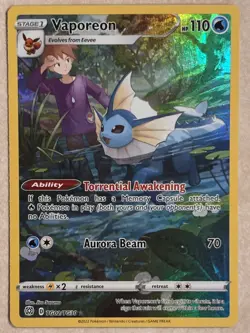 Pokemon TCG Vaporeon TG02/TG30 Brilliant Stars TG Holo Ultra Rare English 110 HP - Image 1