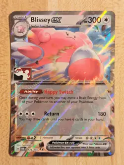 Blissey ex 134/167 NM STAMPED Prize Pack Series 7 [Play! Pokemon Twilight TWM] - Image 1