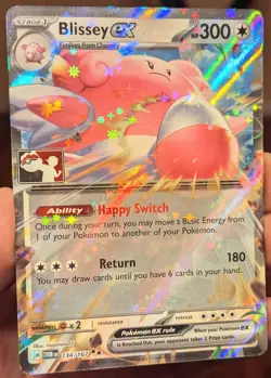 Blissey ex 134/167 NM STAMPED Prize Pack Series 7 [Play! Pokemon Twilight TWM] - Image 4