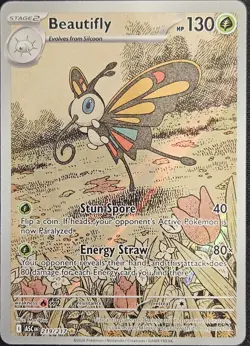 Pokemon TCG - Ascended Heroes - Beautifly 219/217 Illustration Rare NM - Image 1