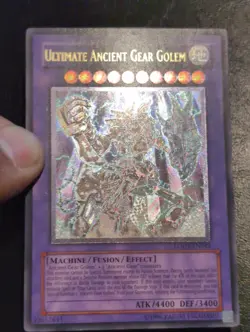 Yu-Gi-Oh! ULTIMATE RARE ULTIMATE ANCIENT GEAR GOLEM LODT-EN043 1996 COPYRIGHT NM - Image 2