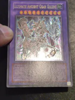Yu-Gi-Oh! ULTIMATE RARE ULTIMATE ANCIENT GEAR GOLEM LODT-EN043 1996 COPYRIGHT NM - Image 3