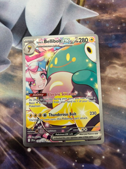 Iono's Bellibolt ex 183/159 SV09 Journey Together SIR Holo Pokemon Card NM - Image 1