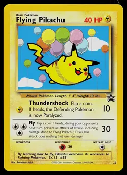Pokemon Card - Flying Pikachu WOTC Black Star Promo 25 - Image 1