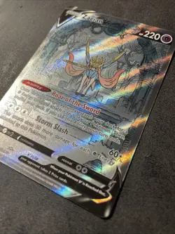 Pokemon TCG Zacian v Full Art Ultra Rare Holo Card GG48/GG70 Crown Zenith NM - Image 2