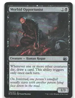 Morbid Opportunist Foil U Innistrad: Midnight Hunt 113 NM - Image 1