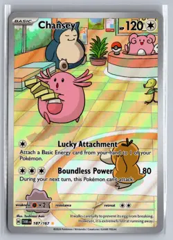 Chansey 187/167 Illustration Rare Twilight Masquerade Pokemon Near Mint - Image 1