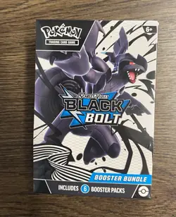 Pokemon Scarlet & Violet Black Bolt Booster Bundle Factory Sealed 6 Packs 2025 - Image 1