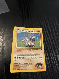 Pokemon TCG Brock's Rhydon Gym Heroes 2/132 Holo Unlimited Rare - Image 1