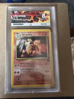 2000 Pokemon League Black Star Promo Arcanine Non Holo #6 ACE8 - Image 1