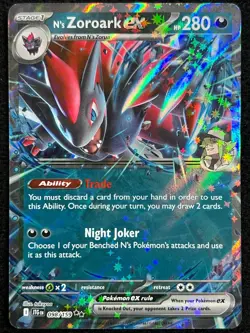 N's Zoroark ex 098/159 Journey Together Pokemon Double Rare NM - Image 2