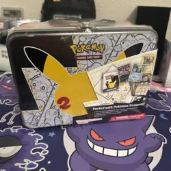 Pokemon 25th Anniversary Celebrations Treasure Chest Lunchbox Tin Factory SEALED - Image 1