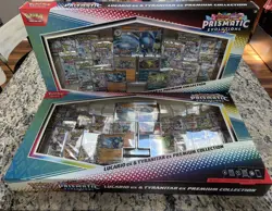 Pokemon TCG: Prismatic Evo Lucario Tyranitar Ex Premium Collection Sealed Box X2 - Image 2
