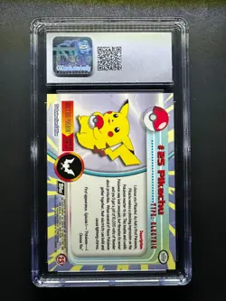 topps Pokemon TV Animation Edition Series 1 Rainbow Foil # 25 Pikachu CGC 9 - Image 2