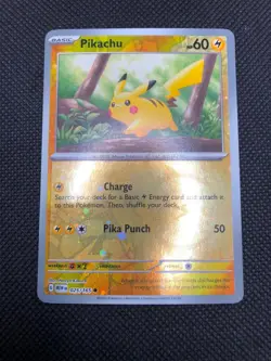 Pikachu - (Reverse Cosmos Holo) (Costco Exclusive) 025/165 Miscellaneous Pokemon - Image 1