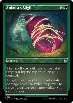 Animist's Might (Foil Etched) -Foil Near Mint MTG - Image 1