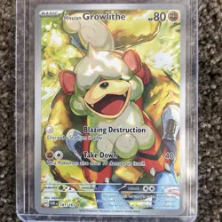 Pokemon TCG Hisuian Growlithe Illustration Rare Twilight Masquerade 181/167 NM - Image 2