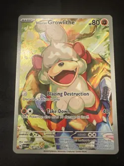 Pokemon TCG Hisuian Growlithe Illustration Rare Twilight Masquerade 181/167 NM - Image 1