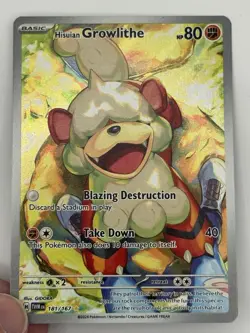 Pokemon TCG Hisuian Growlithe Twilight Masquerade Card 181/167 NM Condition - Image 2