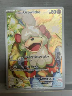 Pokemon TCG Hisuian Growlithe Twilight Masquerade Card 181/167 NM Condition - Image 1