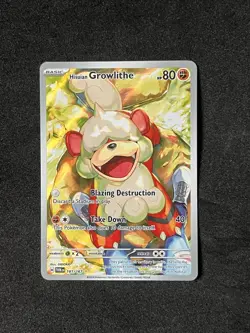 Pokemon TCG Hisuian Growlithe Illustration Rare Twilight Masquerade 181/167 NM - Image 1