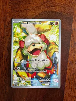 Pokemon TCG Hisuian Growlithe Illustration Rare Twilight Masquerade 181/167 NM - Image 1