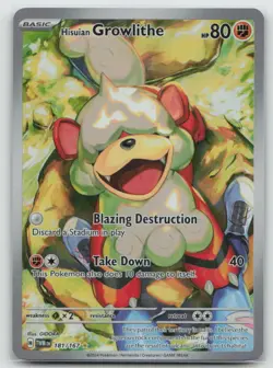 Pokemon - Hisuian Growlithe 181/167 Illustration Rare - Twilight Masquerade - NM - Image 1