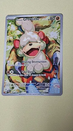 Hisuian Growlithe Pokemon Twilight Masquerade 181/167 Illustration Rare NM - Image 1