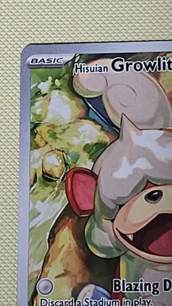 Hisuian Growlithe Pokemon Twilight Masquerade 181/167 Illustration Rare NM - Image 4