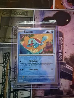 Pokemon Center Squirtle Stamped 151 Promo Card 007/165 Exclusive, Sealed - Image 1
