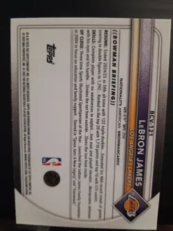 2025-26 Topps Bowman Chrome LeBron James Mojo Refractor BCV-121 - Image 3