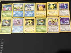 Vintage WOTC Pokemon Card Bundle Bulk Joblot x12 Pikachu Ivysaur Squirtle etc - Image 1
