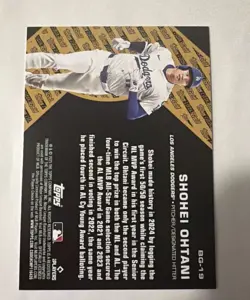 2025 Topps Update Series - Shohei Ohtani #BG-19 - Topps Black Gold - Dodgers MVP - Image 2