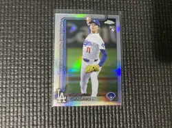 2025 Topps Chrome - Roki Sasaki #217 Refractor Base (RC) Dodgers - Image 1