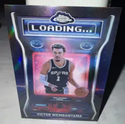 Victor Wembanyama 2025 Topps Chrome #LD-2 Refractor Loading - Image 1