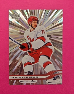 Taylor Hall - Hurricanes - 2025-26 UD Series 2 - Outburst Parallel - #279 - Image 1