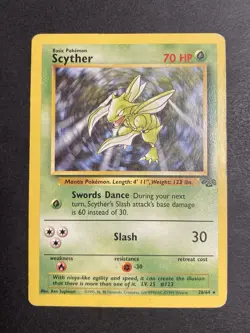 Scyther 26/64 - Non-Holo Rare - Jungle Unlimited - Pokemon Card TCG [DMG] - Image 2